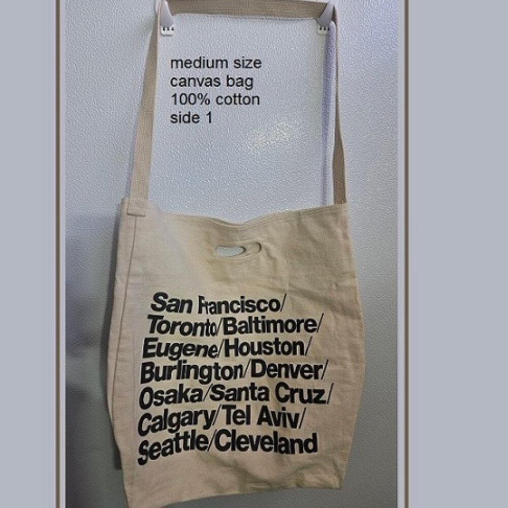 slouchy / shoulder / crossbody / messenger / hobo / Canvas 100% cotton Tote bag